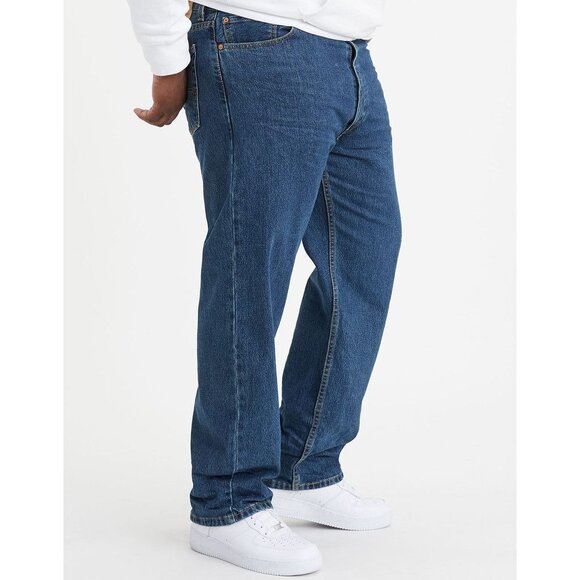 NWT LEVI'S 505 Regular Fit Jeans 34x32 Dark Stonewash Low Rise Straight Leg 34 - Picture 3 of 8